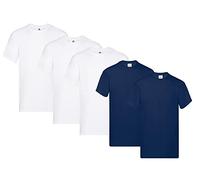 Fruit of the Loom Original T. - T-shirt da uomo, confezione da 5, L
