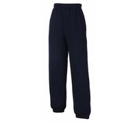 FRUIT OF THE LOOM Pantalone felpato BAMBINO COTONE ELASTICO CAVIGLIA in 3 colori