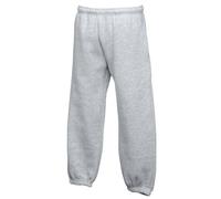 Fruit of the Loom Pantaloni Sportivi Unisex per Bambini Elasticated Cuff Premium, Grigio - Heather Grey, 12-13 Anni