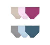 Fruit of The Loom Plus Size Fit for Me Women's Breathable Cotton-Mesh Briefs, 6 Pack, Assorted 13