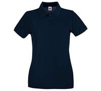 Fruit Of The Loom - Polo 100% Cotone - Donna (XL) (Blu scuro)