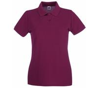 Fruit of the Loom Polo 100% Cotone - Donna (XXL) (Bordeaux)