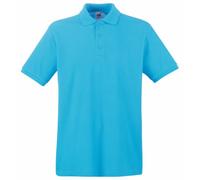 Fruit of the Loom - Polo 100% Cotone - Uomo (M) (Azzurro)