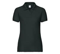 Fruit of The Loom, Polo da Donna a Maniche Corte, 65% poliestere/35% Cotone Black XL