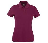 Fruit of the Loom, polo da donna a maniche corte, 65% poliestere/35% cotone Burgundy Small