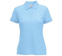 Fruit of The Loom, Polo da Donna a Maniche Corte, 65% poliestere/35% Cotone Sky Blue M