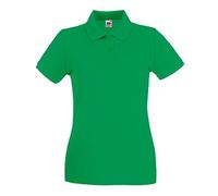 Fruit of the Loom – Polo da donna BC1377, manica corta, 100% cotone – Kelly Verde M