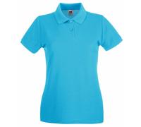 Fruit of the Loom, polo da donna Premium Lady-Fit, azzurro, L