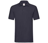 FRUIT OF THE LOOM, Polo da Uomo a Maniche Corte Blu Scuro S