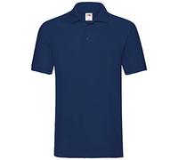 Fruit of the Loom Polo da Uomo a Maniche Corte di Alta qualità, Marina Militare, XL