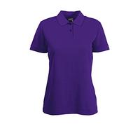 Fruit of the Loom SS092M Maglietta Polo, Viola, 40 (Taglia Produttore:Medium) Donna