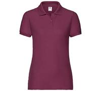 Fruit Of The Loom Polo donna Ss092m, borgogna, XL