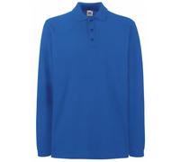 Fruit Of The Loom - Polo Manica Lunga - Uomo (S) (Blu reale)