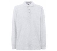 Fruit Of The Loom - Polo Manica Lunga - Uomo (XXL) (Grigio cenere)