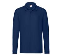 Fruit of the Loom Polo Shirt A Maniche Lunghe In Piquet Di Cotton S-3XL