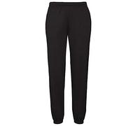 Fruit of the Loom Polsino Elasticizzato Classico Pantaloni Sportivi, Nero, XXL Donna