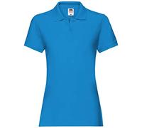 Fruit of the Loom,Premium Polo Donna, Azzurro, Small