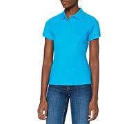 Fruit of the Loom,Premium Polo Donna, Azzurro, Small