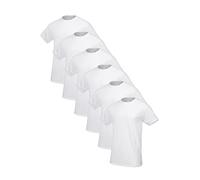 Fruit of The Loom Premium Tall Undershirts Maglie Termiche, Big Man-Crew-Confezione da 6 Bianco, 4X-Large Grande (Pacco da 6) Uomo