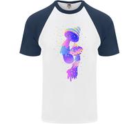 Fruit of the Loom Psychedelic Magic Mushrooms LSD Uomo T-Shirt Baseball