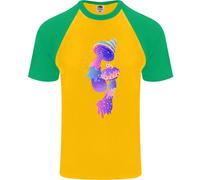Fruit of the Loom Psychedelic Magic Mushrooms LSD Uomo T-Shirt Baseball