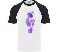 Fruit of the Loom Psychedelic Magic Mushrooms LSD Uomo T-Shirt Baseball