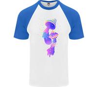 Fruit of the Loom Psychedelic Magic Mushrooms LSD Uomo T-Shirt Baseball