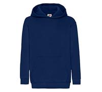 Fruit of the Loom Pull-Over Classic Hooded Sweat Felpa, Blu (Navy), 14-15 Anni Bambino