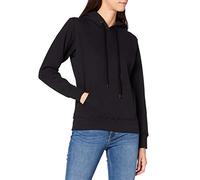 Fruit of the Loom Pull-Over Felpa con Cappuccio Classica, Nero, M Donna
