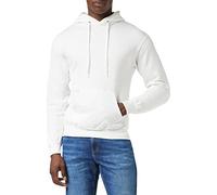 Fruit of the Loom Pull-Over Lightweight Felpa con Cappuccio, Bianco, L Uomo