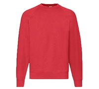 Fruit of the Loom Raglan Classic - Felpa da uomo Colore: rosso M