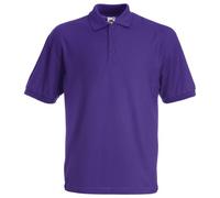 Fruit of the Loom Raglan Sleeve Polo, Viola, L Uomo