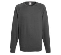 Fruit of The Loom Raglan Sweatshirt Felpa, Multicolore (Helles Anthrazit), M Uomo