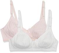 Fruit of the Loom Reggiseno da Donna Leggermente Foderato Senza Fili, Style-96248a, Bianco/Rosa agrodolce, 3B