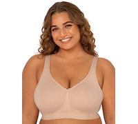 Fruit of the Loom Reggiseno in Morbido Cotone Senza Fili Plus Size Beyond Altamente Coprente, Sabbia, 5G Donna