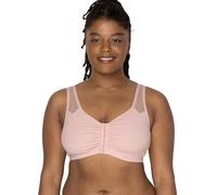 Fruit of the Loom Reggiseno Sportivo Comodo con Chiusura Frontale con Cinghie in Rete, Blushing Rose, 4 Donna