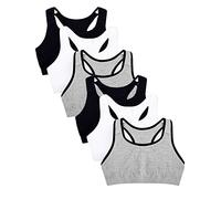 Fruit of the Loom Reggiseno Sportivo da Donna costruito in Stile Canotta, Grigio Erica W. Nero/Bianco/Nero/Grigio Erica W. Nero/Bianco/Nero, 7