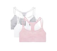 Fruit of the Loom, Reggiseno Sportivo da Donna, in Cotone, con Spalline Sottili, Confezione da 3, 3