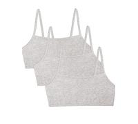 Fruit of the Loom Reggiseno Sportivo da Donna, in Cotone, con Spalline Sottili, Confezione da 3, Grigio/Grigio/Grigio, 7