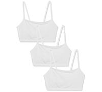 Fruit of the Loom, Reggiseno Sportivo da Donna in Cotone, Spalline Sottili, Confezione da 3, Bianco, 4
