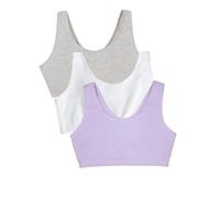 Fruit of The Loom Reggiseno Sportivo da Donna in Stile Canotta, Lilla Whisper/Bianco/Grigio Erica, 44 Plus