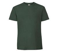Fruit of the Loom Ringspun Premium T - Maglietta da uomo, verde bottiglia, L