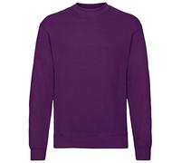 Fruit of the Loom Set in Sweat, Felpa Manica Lunga Uomo, Viola (Purple (Burgundy), Large
