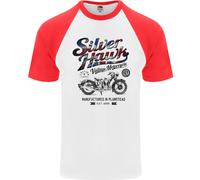 Fruit of the Loom Silver Hawk Vintage Maglia T-Shirt Baseball Uomo Union Jack