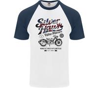 Fruit of the Loom Silver Hawk Vintage Maglia T-Shirt Baseball Uomo Union Jack