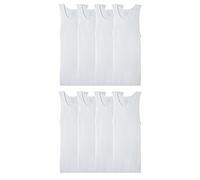 Fruit of the Loom Active Cotton Blend Lightweight Underwear & Undershirts Canottiera, Confezione da 8, Bianco, L Uomo