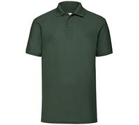 Fruit of the Loom SS025M-Polo Uomo, Bottle Green, Large