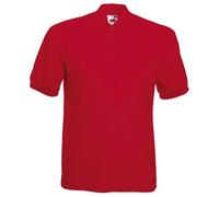 Fruit of the Loom SS025M-Polo Uomo, Rosso, Medium