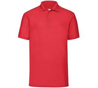 Fruit of the Loom SS025M-Polo Uomo, Rosso, Medium