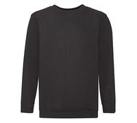 Fruit of the Loom - SS027B, Felpa bambini e ragazzi, Schwarz - Schwarz, L